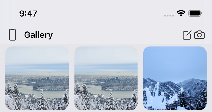 View mode header: only a pencil icon on the right